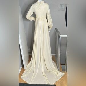 chinese dress ladies Chiffon Modest Vintage Wedding Dress with Long Sleeves main image 1
